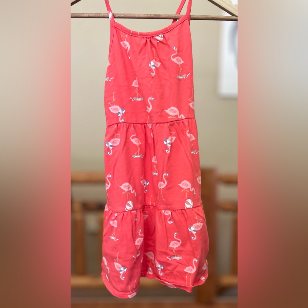 Cat & Jack Girls Flamingo Sundress - Size M (7/8) - Picture 1 of 5